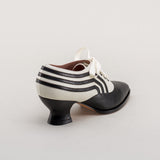 Bernadette Edwardian Oxfords Wide (Ivory/Black)