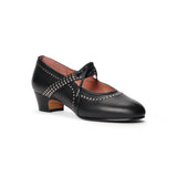 Margaret 1920s Shoes (Black/Pewter)