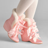 PRE-ORDER Victoria Carriage Boots (Pink/Ivory)