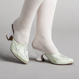 Antoinette 18th Century Mules (Green)