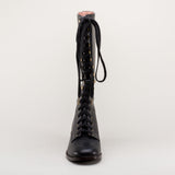 Bessie Vintage Aviator Boots (Black)