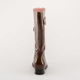 Bessie Vintage Aviator Boots (Brown)