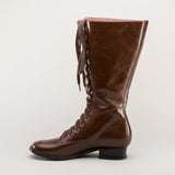 Bessie Vintage Aviator Boots (Brown)
