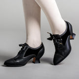 Lucille Edwardian Oxfords (Black/Black)