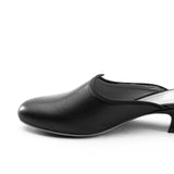 Sophie 18th Century Leather Mules (Black)